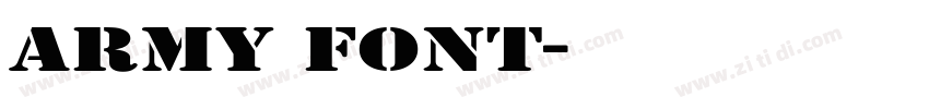 Army font字体转换